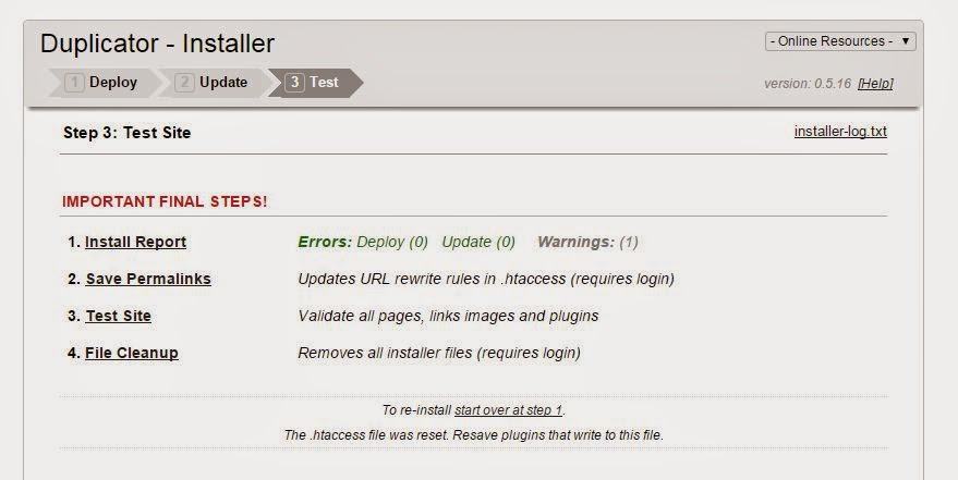 backup wordpress