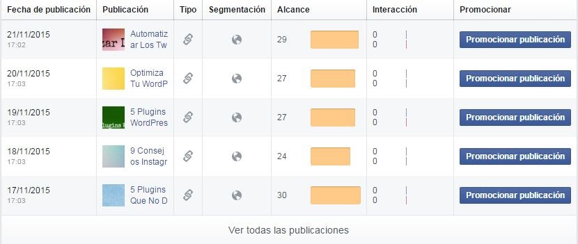 páginas de Facebook