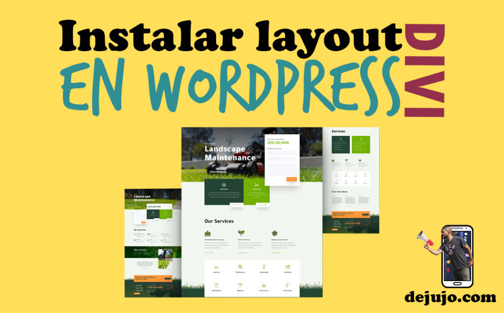 Instalar LAYOUT DIVI en WORDPRESS